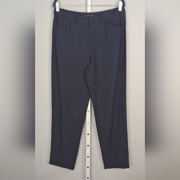 Elie Tahari Tencel Linen Blend Slacks Pants Trousers Sz 0 (runs large) Gray - Picture 1 of 9